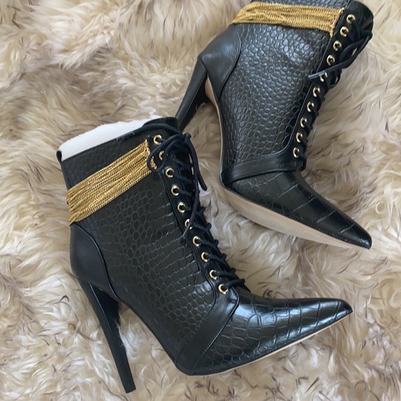 Chain Detail Stiletto Bootie - Picture 8 of 17